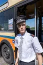 Pilotenhemd heren korte mouwen (wit) met logo