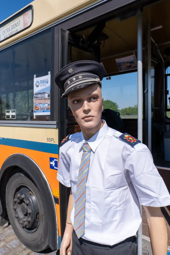 Pilotenhemd heren korte mouwen (wit) met logo